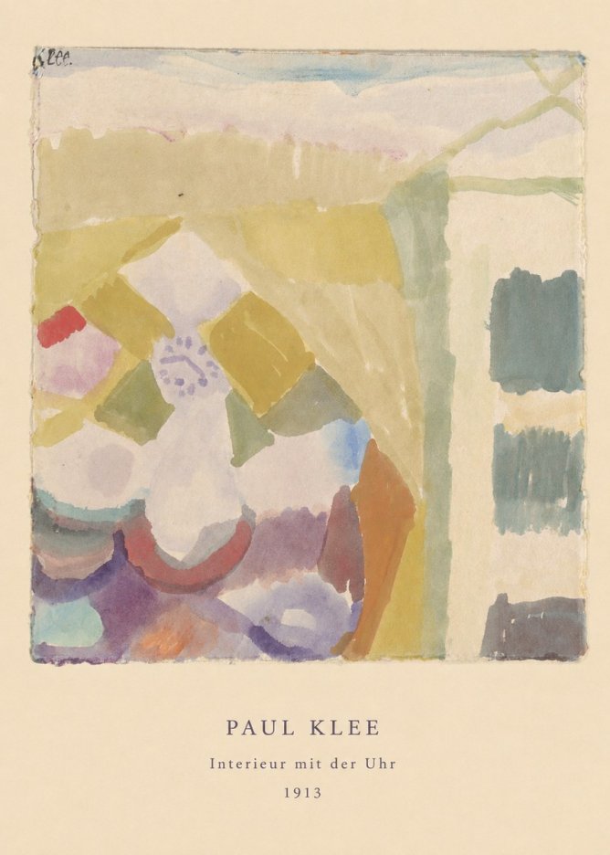 Paul Klee Interieur Mit Der Uhr II No6 - Póster