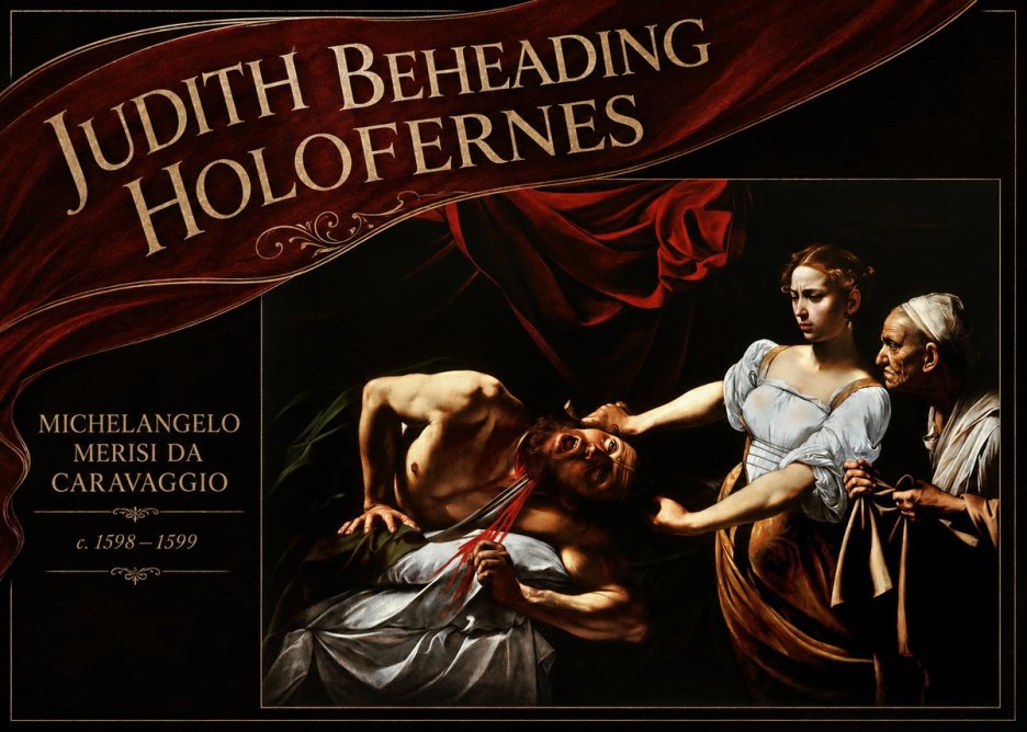 Michelangelo Merisi da Caravaggio Judith Beheading Holofernes IV No5 - Póster