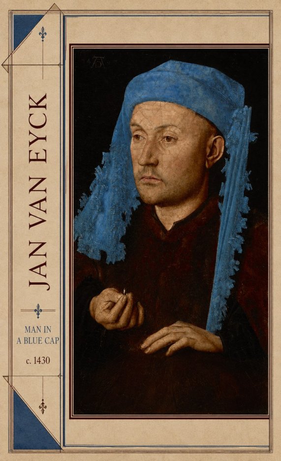 Jan van Eyck Man in a Blue Cap II No2 - Póster