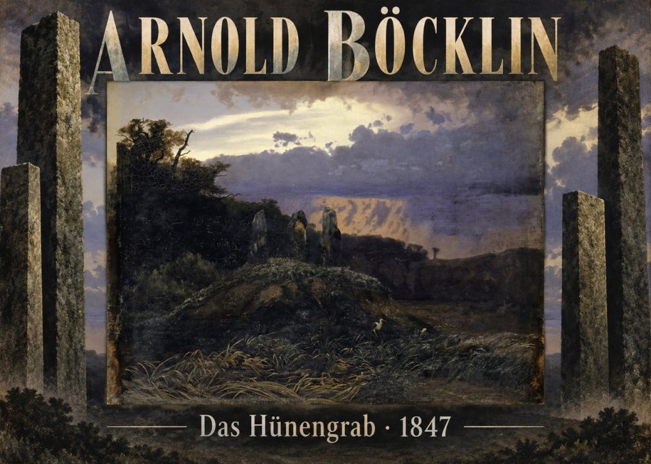 Arnold Böcklin Das Hünengrab No5 - Póster