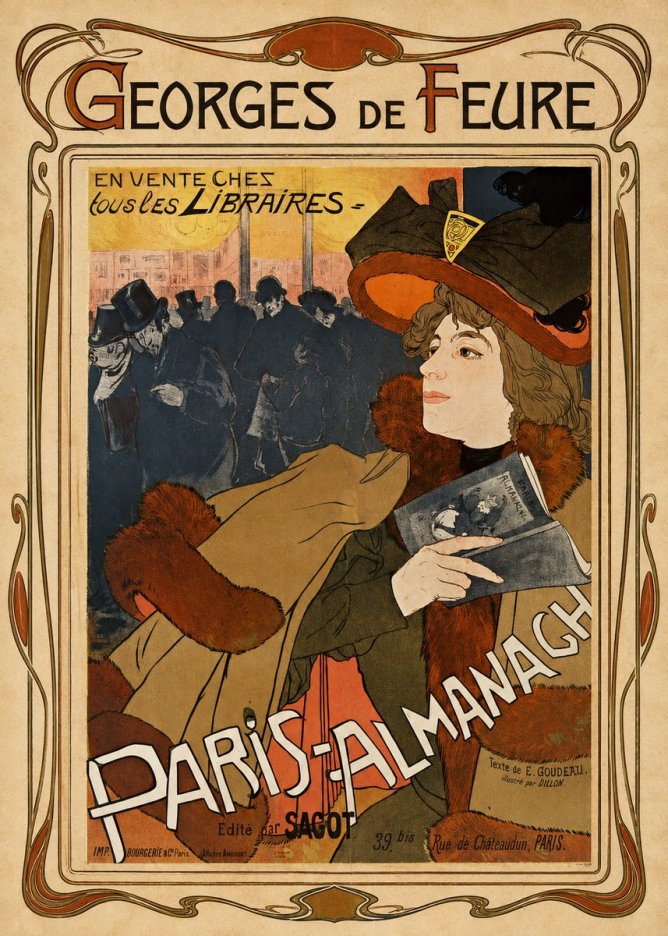Georges de Feure Paris-almanach II No1 - Póster