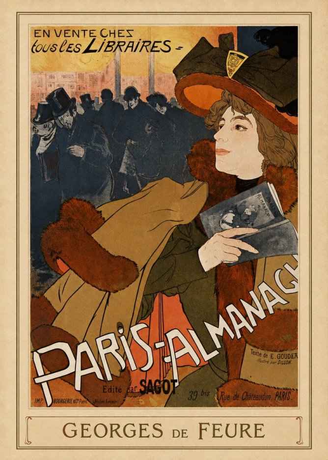Georges de Feure Paris-almanach II No3 - Póster
