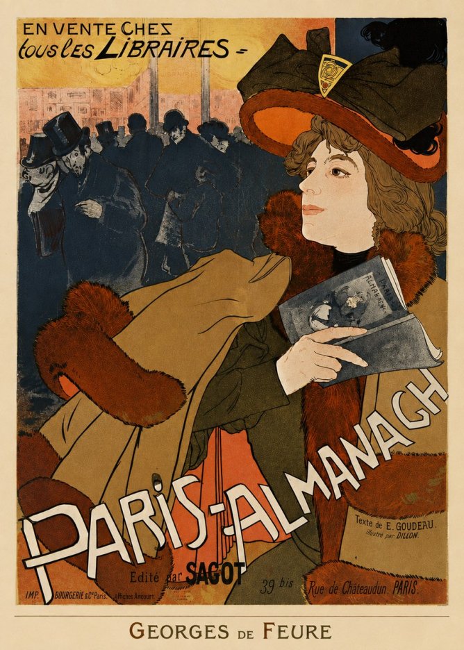 Georges de Feure Paris-almanach II No4 - Póster