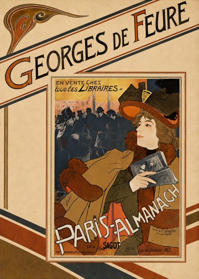 Georges de Feure Paris-almanach II No5 - Póster