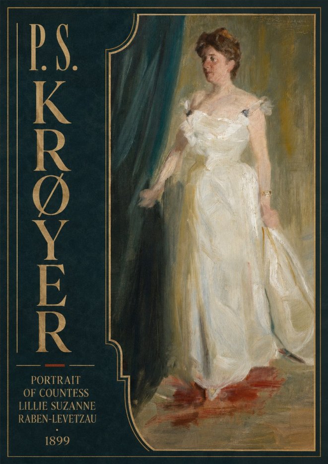 P.S. Krøyer Portrait of Countess Lillie Suzanne Raben-levetzau - 1899 No5 - Póster