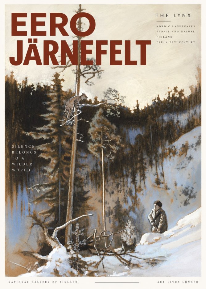 Eero Järnefelt A Lynx in a Tree No6 - Póster