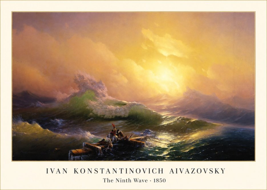 Ivan Konstantinovich Aivazovsky The Ninth Wave III No1 - Póster