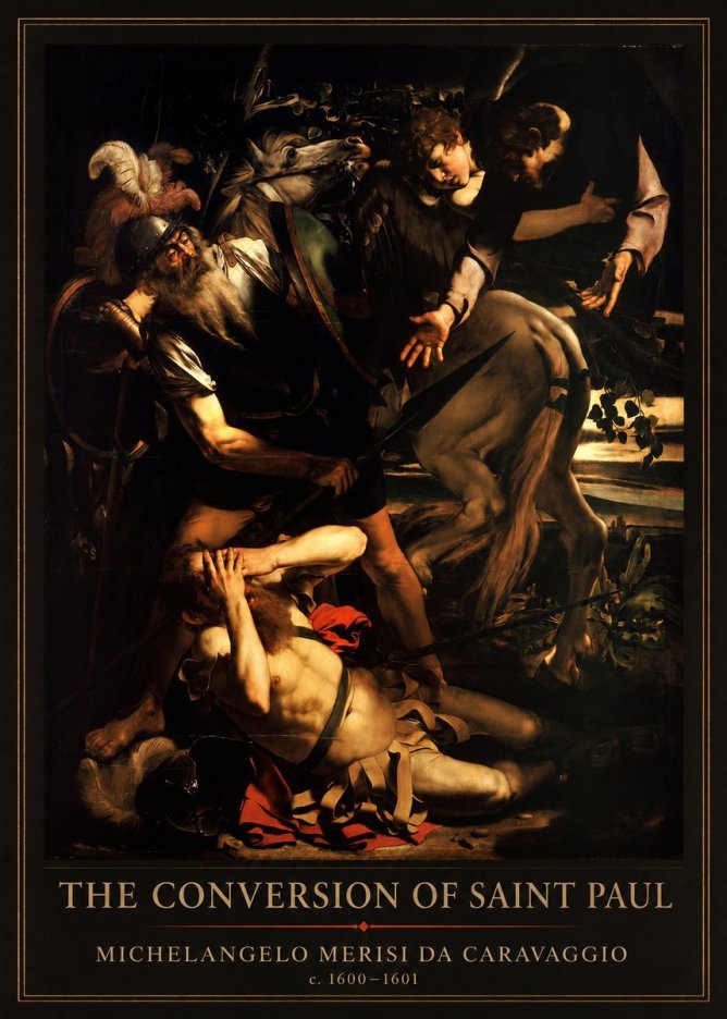 Michelangelo Merisi da Caravaggio The Conversion of Saint Paul No3 - Póster