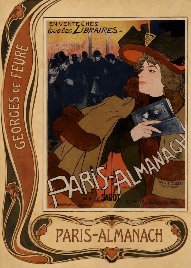 Georges de Feure Paris-almanach III No2 - Póster