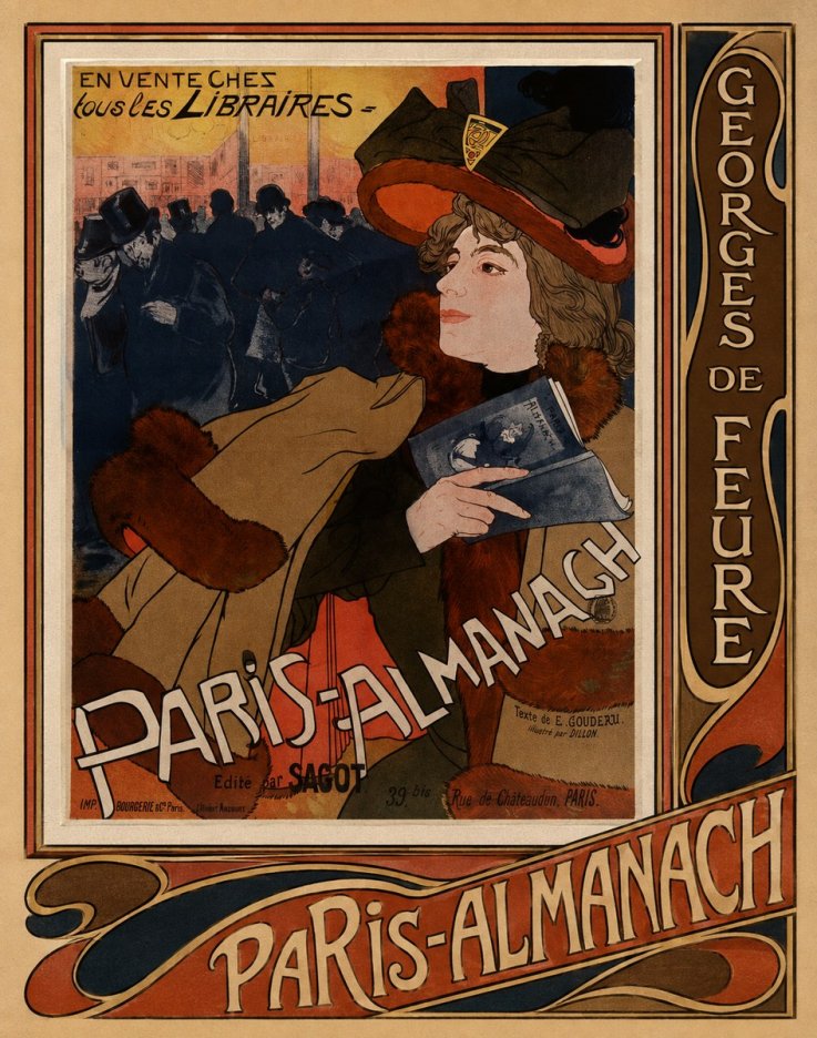 Georges de Feure Paris-almanach III No3 - Póster