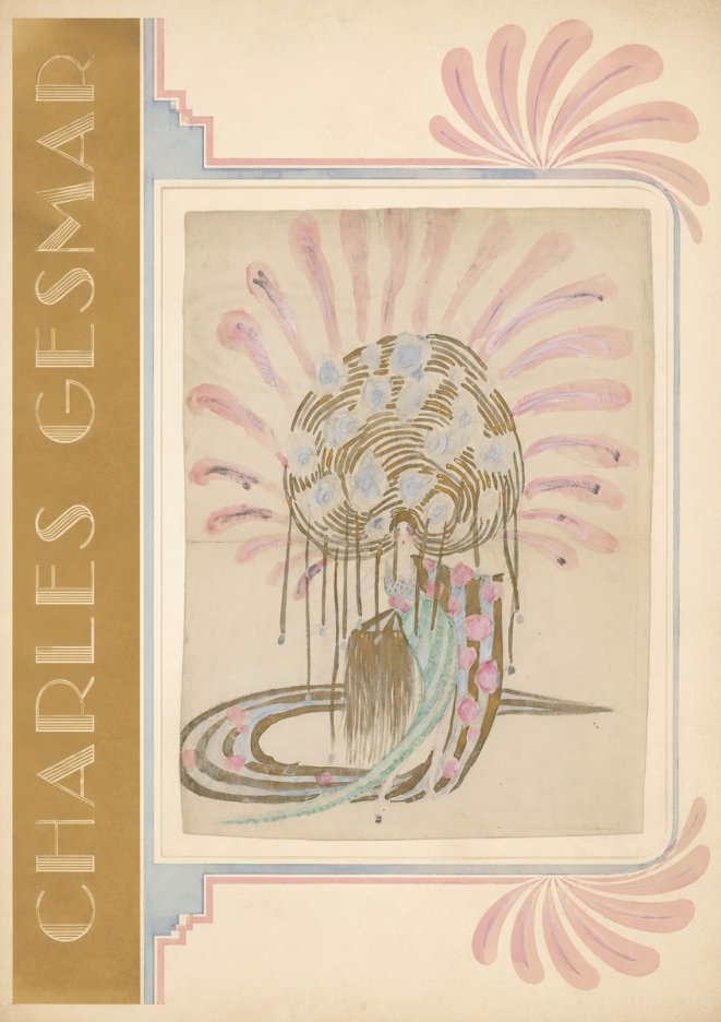 Charles Gesmar Woman with Headdress No2 - Póster