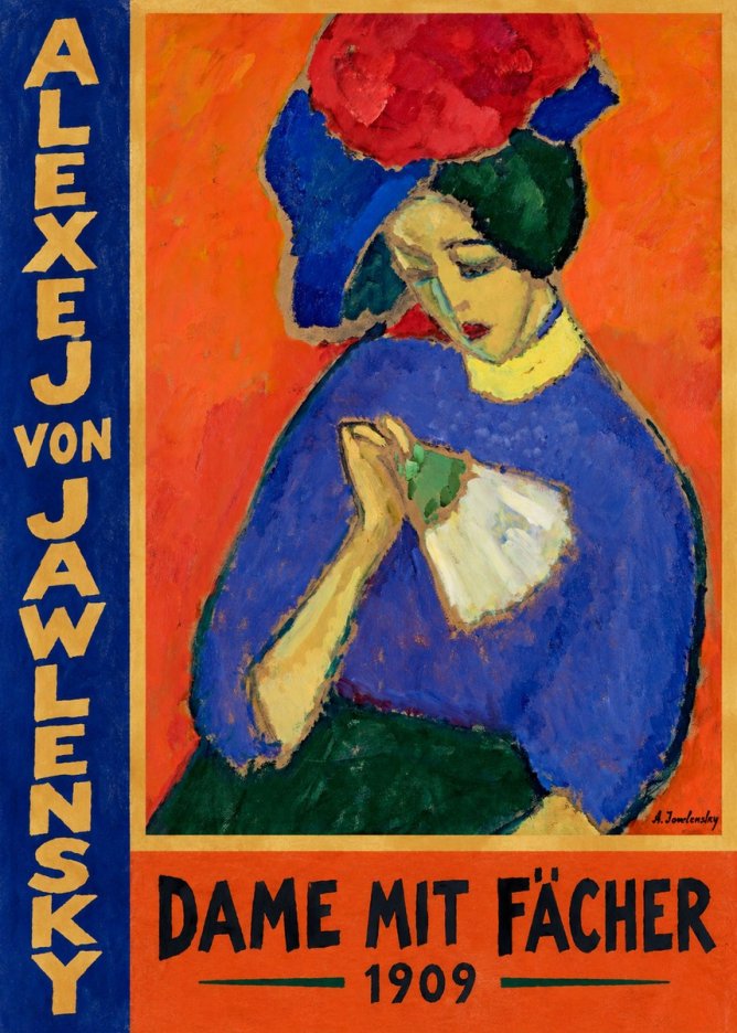 Alexej von Jawlensky Dame Mit Fächer No2 - Póster