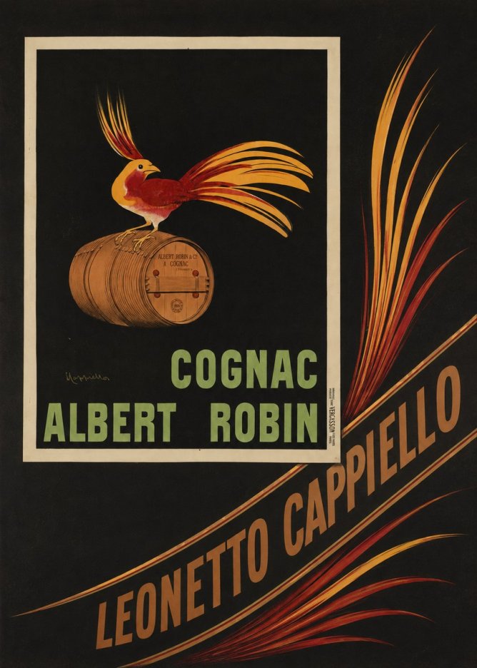 Leonetto Cappiello Cognac Albert Robin No5 - Póster