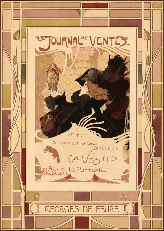 Georges de Feure Le Journal Des Ventes No4 - Póster