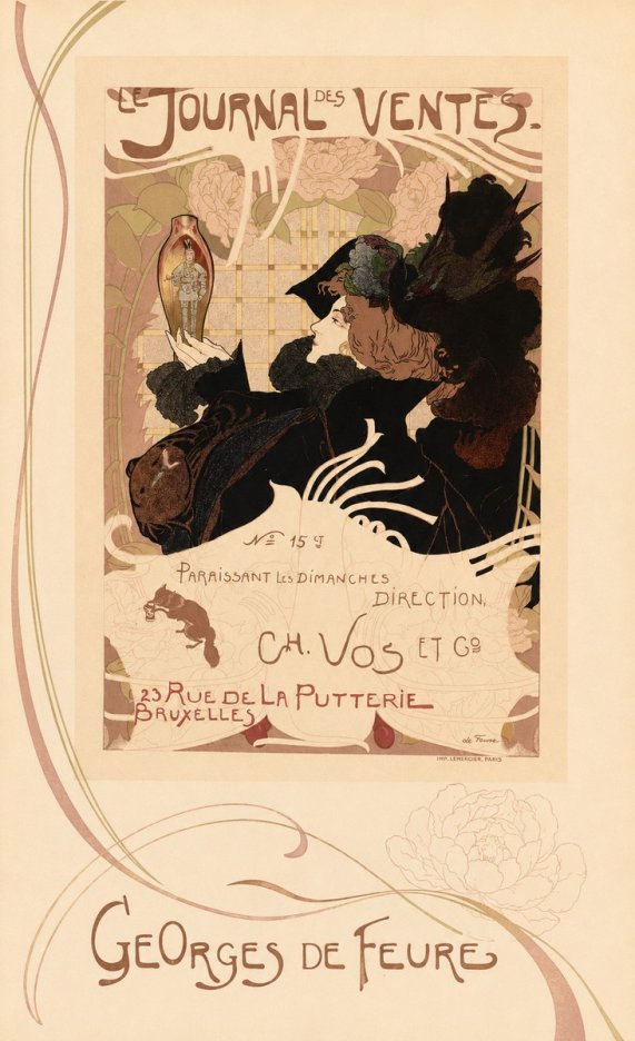 Georges de Feure Le Journal Des Ventes No5 - Póster