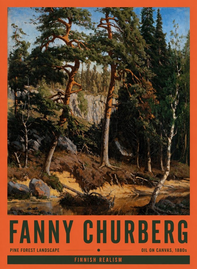 Fanny Churberg Pine Forest Landscape No2 - Póster