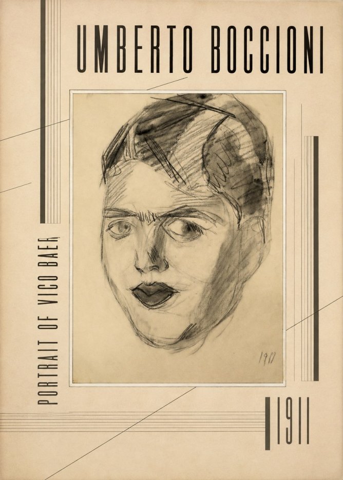 Umberto Boccioni Portrait of Vico Baer No3 - Póster