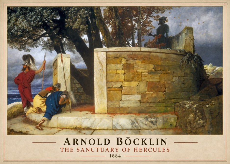 Arnold Böcklin The Sanctuary of Hercules No1 - Póster