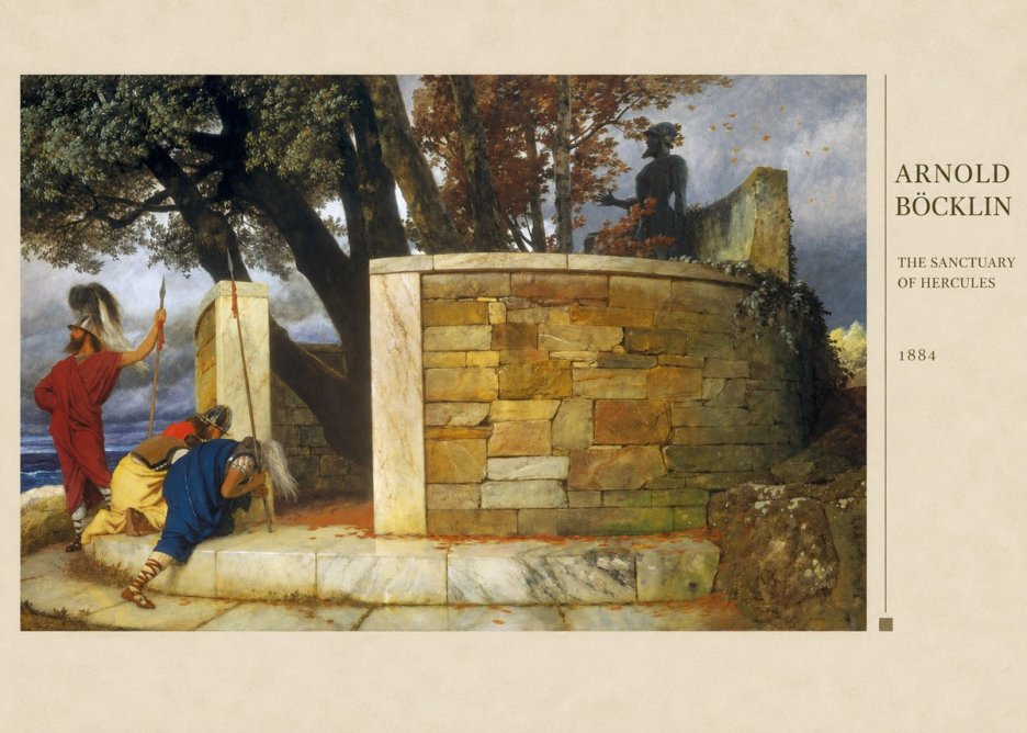 Arnold Böcklin The Sanctuary of Hercules No3 - Póster