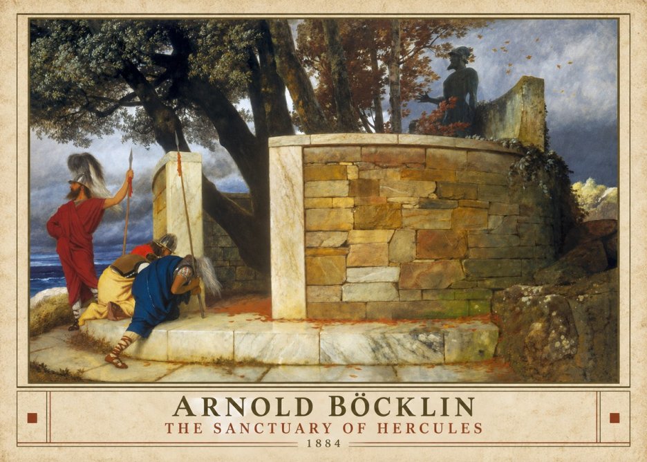 Arnold Böcklin The Sanctuary of Hercules No4 - Póster