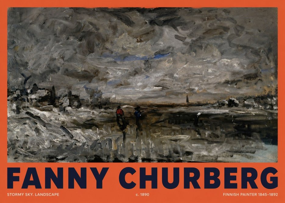 Fanny Churberg Stormy Sky. Landscape No2 - Póster