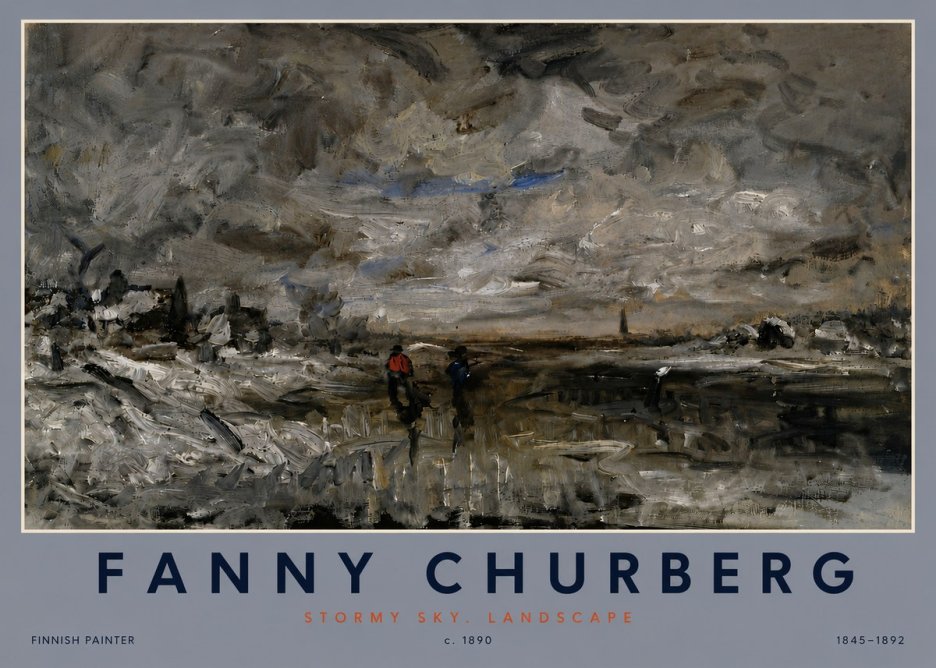 Fanny Churberg Stormy Sky. Landscape No4 - Póster