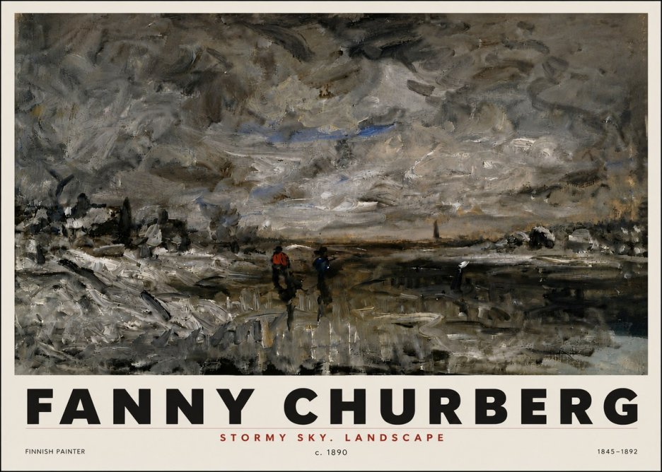 Fanny Churberg Stormy Sky. Landscape No5 - Póster