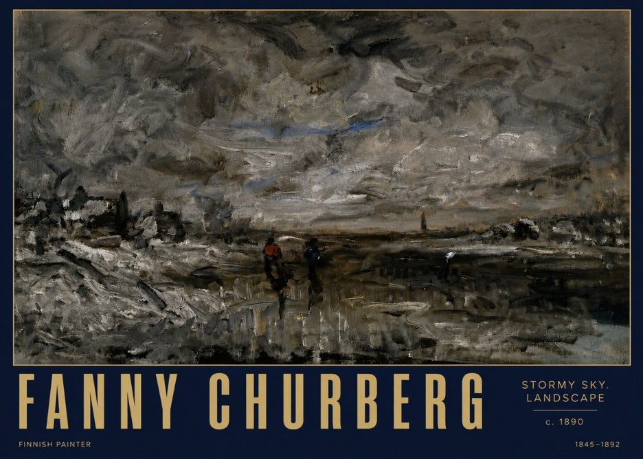 Fanny Churberg Stormy Sky. Landscape No6 - Póster