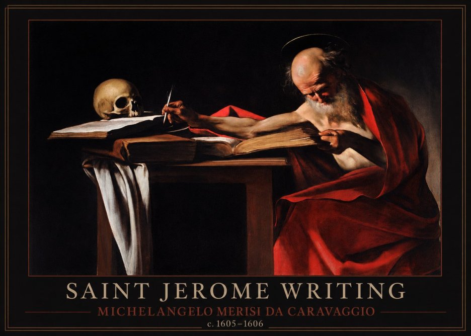 Michelangelo Merisi da Caravaggio Saint Jerome Writing IV No1 - Póster