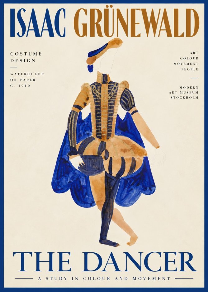 Isaac Grünewald Costume Design XV No6 - Póster