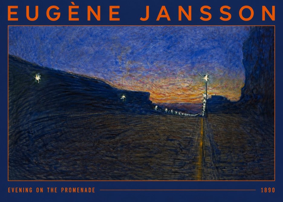 Eugène Jansson Evening on the Promenade No2 - Póster