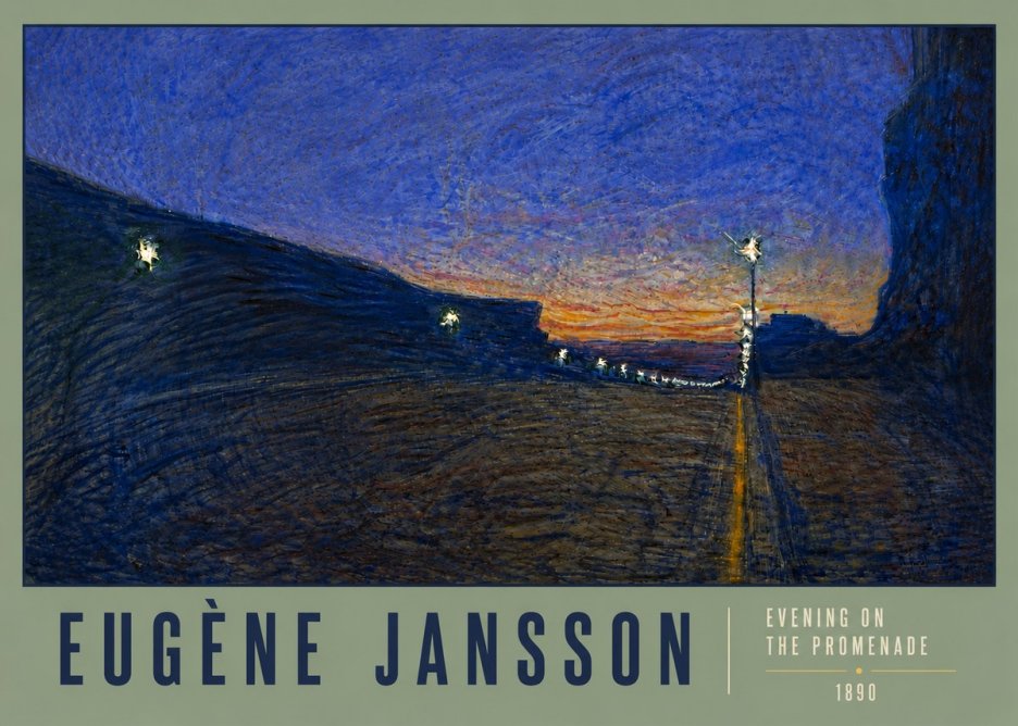 Eugène Jansson Evening on the Promenade No6 - Póster