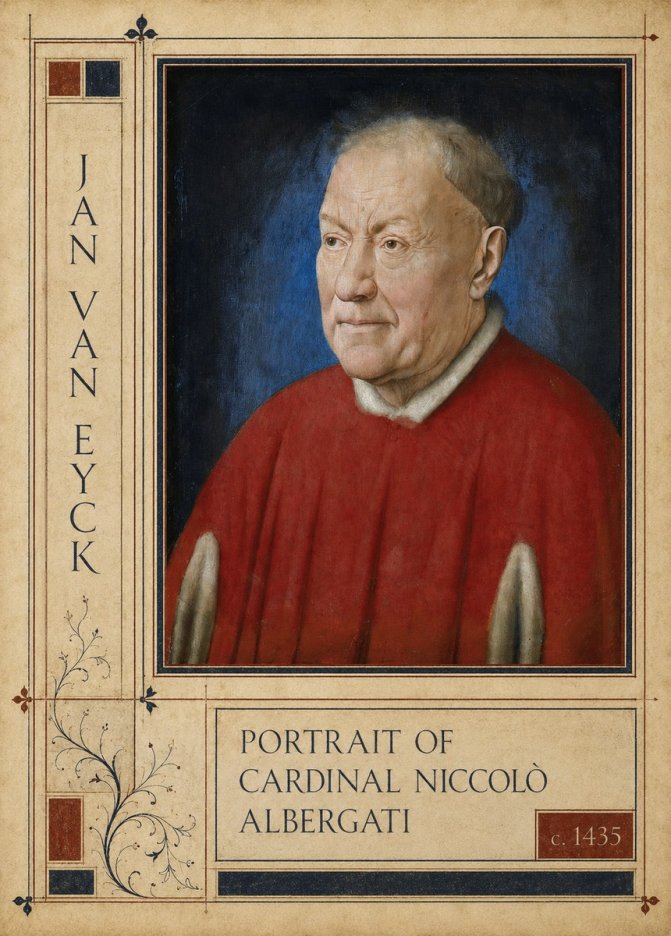 Jan van Eyck Portrait of Cardinal Niccolò Albergati No2 - Póster