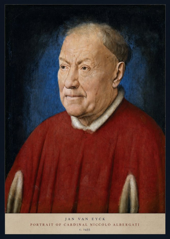 Jan van Eyck Portrait of Cardinal Niccolò Albergati No5 - Póster