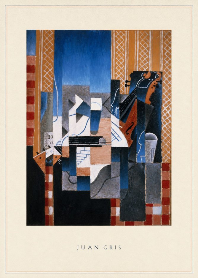 Juan Gris Still Life with Guitar and Violin No4 - Póster