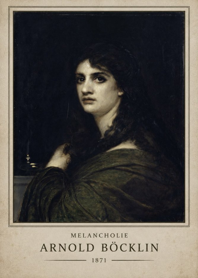 Arnold Böcklin Melancholie No1 - Póster
