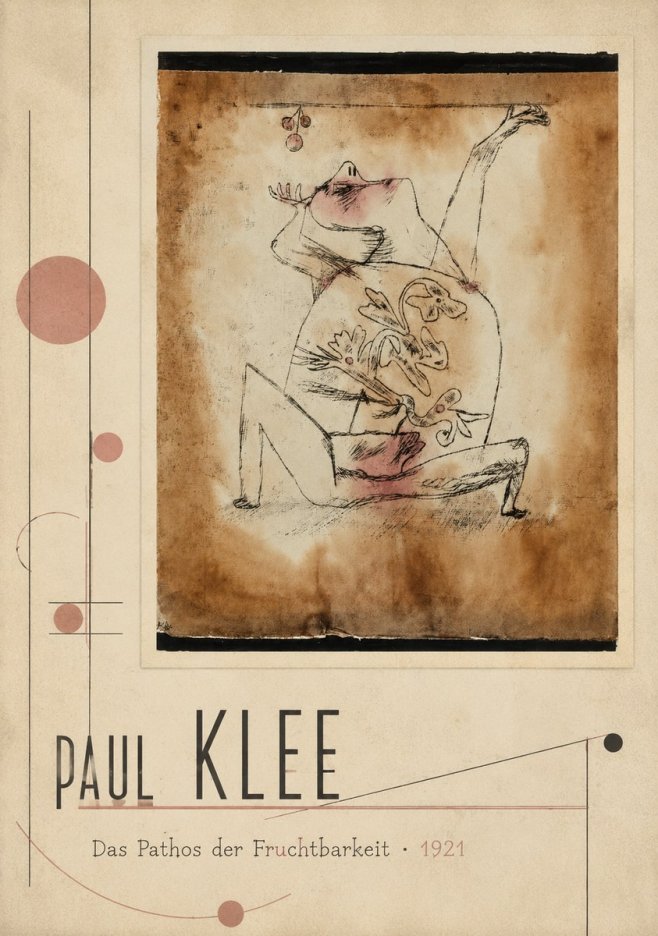 Paul Klee Das Pathos Der Fruchtbarkeit No2 - Póster
