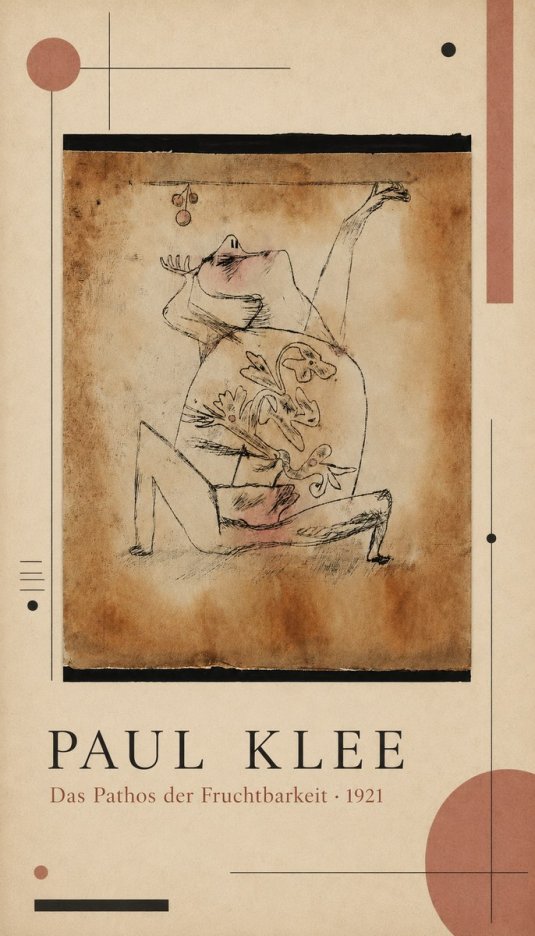 Paul Klee Das Pathos Der Fruchtbarkeit No4 - Póster