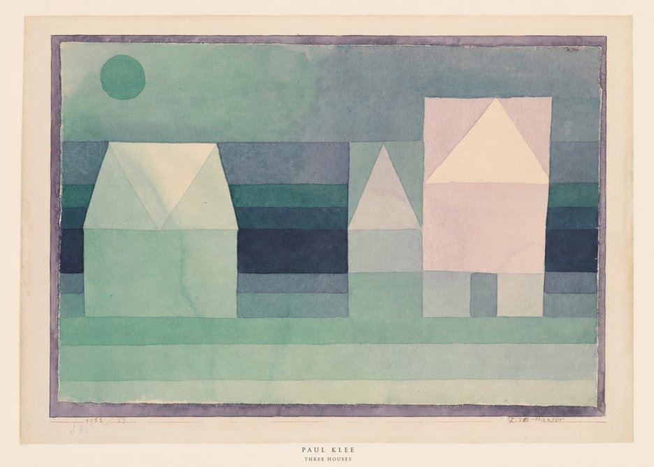 Paul Klee Three Houses No6 - Póster