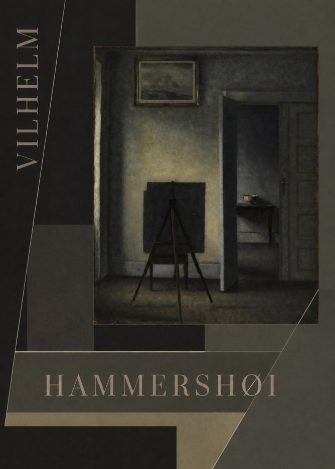 Vilhelm Hammershøi Interior with the Artist's Easel III No5 - Póster