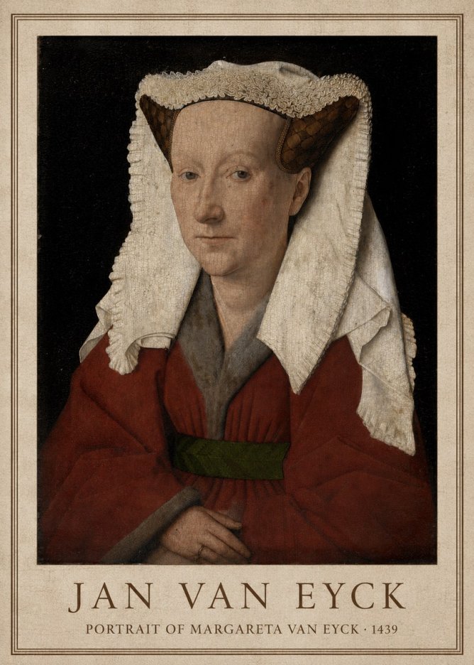 Jan van Eyck Portrait of Margareta Van Eyck No1 - Póster