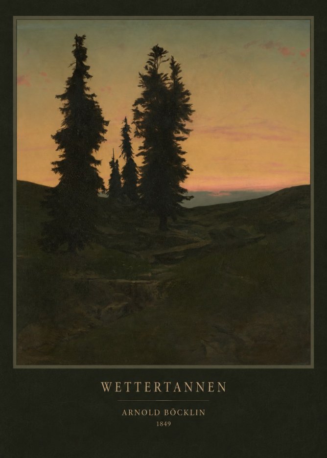 Arnold Böcklin Wettertannen No4 - Póster