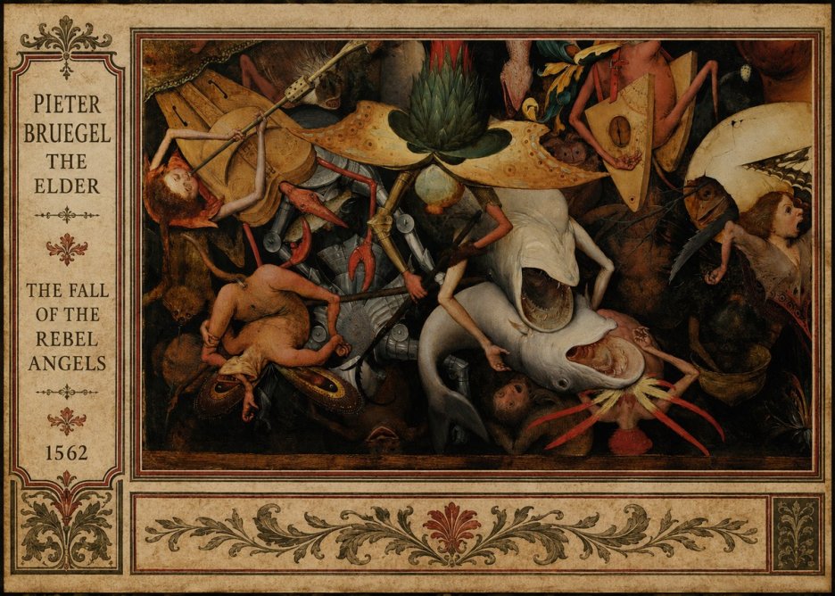Pieter Bruegel The Fall of the Rebel Angels VI No4 - Póster