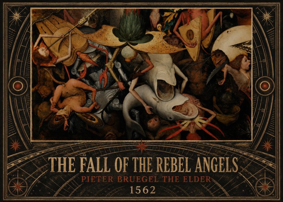 Pieter Bruegel The Fall of the Rebel Angels VI No5 - Póster