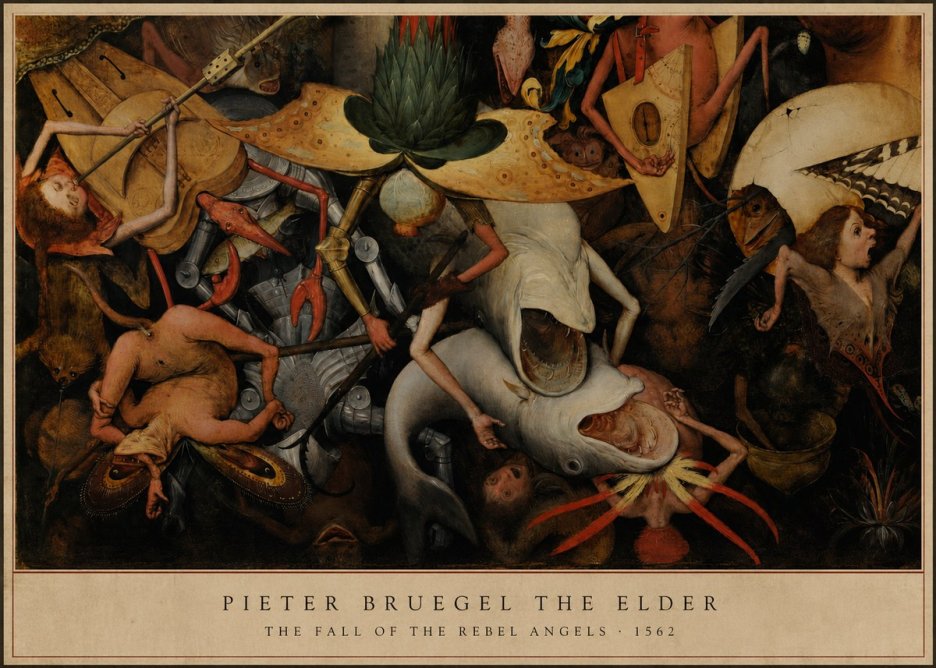 Pieter Bruegel The Fall of the Rebel Angels VI No6 - Póster
