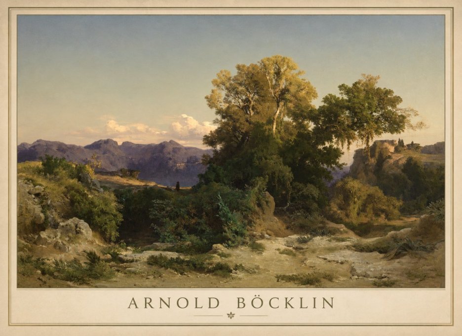 Arnold Böcklin Im Albanergebirge No4 - Póster