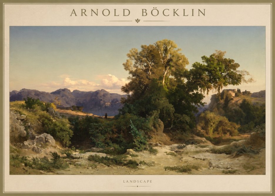 Arnold Böcklin Im Albanergebirge No5 - Póster