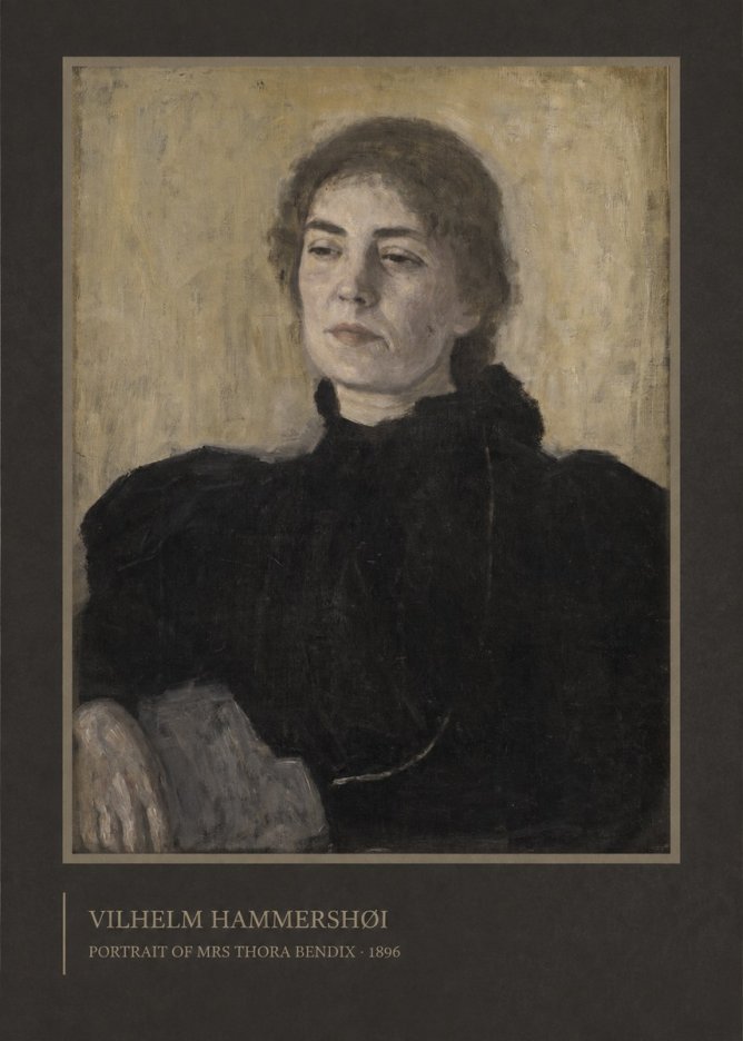 Vilhelm Hammershøi Portrait of Mrs Thora Bendix No2 - Póster