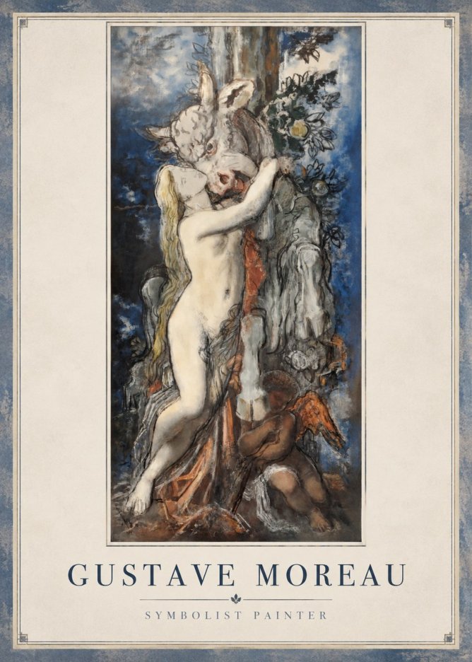 Gustave Moreau Europe and the Bull No2 - Póster