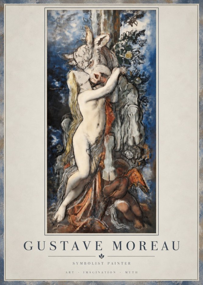 Gustave Moreau Europe and the Bull No4 - Póster